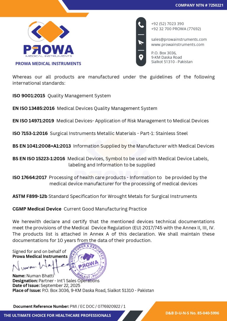 EC Declaration of Conformity (EU MDR 2017-745) - Prowa Medical Instruments_pg02
