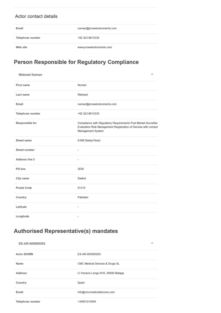 Economic Operators _ Prowa Medical Instruments - PK-MF-000037852 - EUDAMED - Pg002