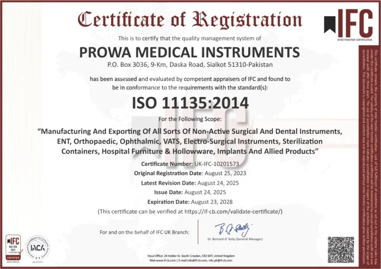 ISO 11135 _ Prowa Medical Instruments