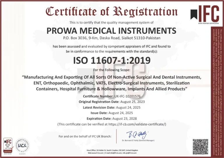 ISO 11607-1 _ Prowa Medical Instruments