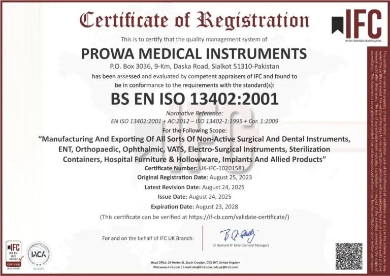ISO 13402 _ Prowa Medical Instruments