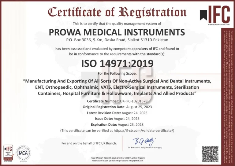 ISO 14971 _ Prowa Medical Instruments