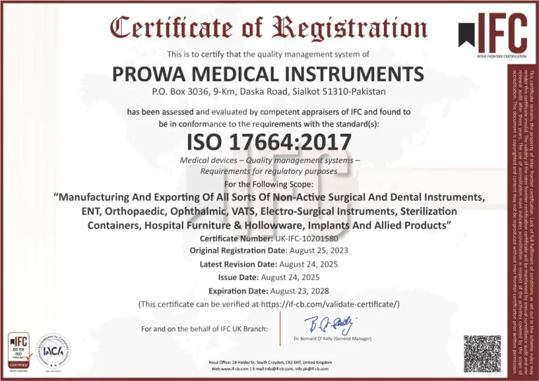 ISO 17664 _ Prowa Medical Instruments