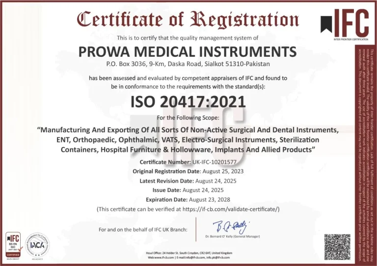 ISO 20417 _ Prowa Medical Instruments